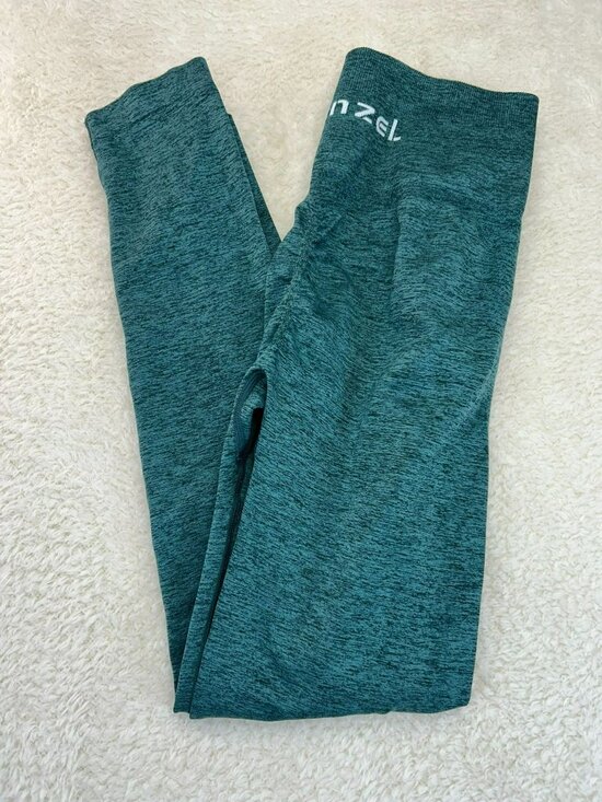Sunzel Pants - Sunzel Womens High-Waist Leggings Green M Nylon Blend Seamless Good Condition